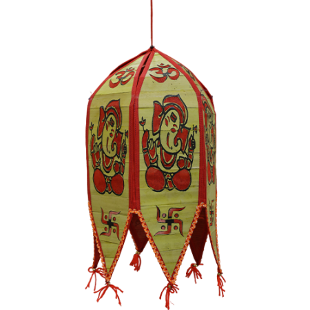 Foldable Palm Leaf Lamp – Ganesh Design